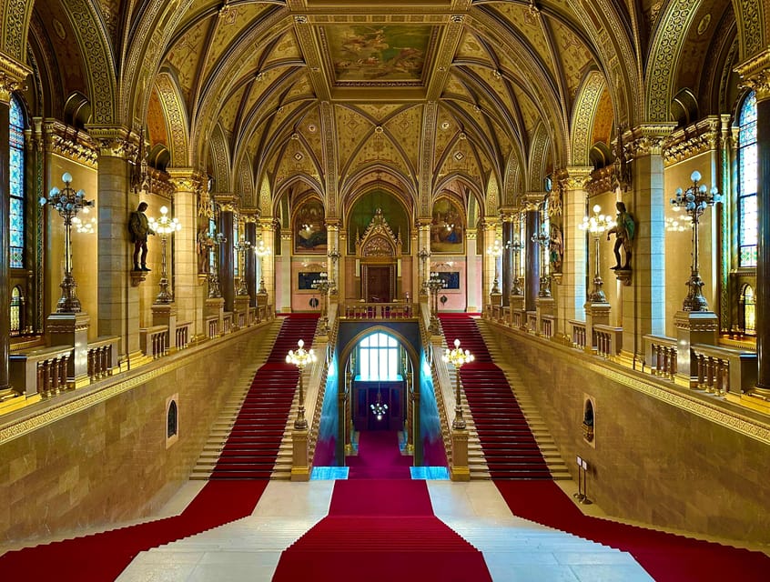 Budapest: Parliament Building Entry Ticket and Audio Guide - Main Staircase: where the building flexes its best details