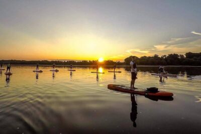Budapest: Standup Paddleboarding Tour - The Route: Lupa Island to Romai at Golden Hour