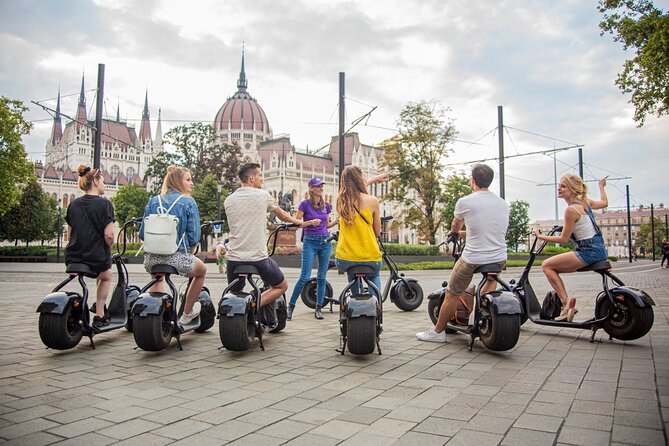 Guided Tours in Budapest on E-Scooter with various routes - Parliament Building Stop: Fast Look, Big Context (No Entry)